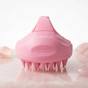 Dunnock Scalp Massager for Hair Growth, Soft Silicone Scalp Scrubber Shampoo Brush for Exfoliation, Dandruff Removal Head Massage Stress Relax, Wet & Dry Use for Thick Thin Curly Hair Care, Pink