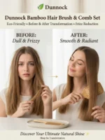 Bamboo Paddle Hairbrush Set of 2 – Eco Friendly Rectangular Bamboo Bristles Detangling Scalp Massage & styling Natural hair brush Hair Growth, Plastic Free Sustainable Hair Care for Men & Women - Image 5