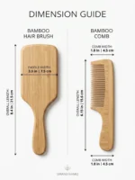 Bamboo Paddle Hairbrush Set of 2 – Eco Friendly Rectangular Bamboo Bristles Detangling Scalp Massage & styling Natural hair brush Hair Growth, Plastic Free Sustainable Hair Care for Men & Women - Image 8