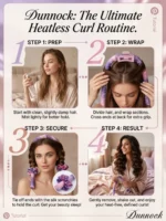 Dunnock Heatless Curls Overnight Hair Care Set with 34" Hair Curler & 2 Satin Scrunchies“ Comfortable Hair Curlers to Sleep In for Frizz-Free, No Heat Damage Styling - Sunset Tie Dye - Kitschmas - Image 4