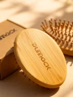 DUNNOCK - Eco-friendly Natural Bamboo Brush, Massaging Scalp, Detangling Brush for Hair Growth for Women, Men & Kids, Eco-friendly Natural Wooden for All Hair Types. - Image 2