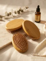 DUNNOCK - Eco-friendly Natural Bamboo Brush, Massaging Scalp, Detangling Brush for Hair Growth for Women, Men & Kids, Eco-friendly Natural Wooden for All Hair Types. - Image 5