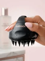 Dunnock Scalp Massager for Hair Growth, Soft Silicone Scalp Scrubber Shampoo Brush for Exfoliation, Dandruff Removal Head Massage Stress Relax, Wet & Dry Use for Thick Thin Curly Hair Care, Black - Image 8