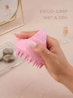 Dunnock Scalp Massager for Hair Growth, Soft Silicone Scalp Scrubber Shampoo Brush for Exfoliation, Dandruff Removal Head Massage Stress Relax, Wet & Dry Use for Thick Thin Curly Hair Care, Pink - Image 9