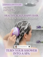 Dunnock Scalp Massager for Hair Growth, Soft Silicone Scalp Scrubber Shampoo Brush for Exfoliation, Dandruff Removal Head Massage Stress Relax, Wet & Dry Use for Thick Thin Curly Hair Care, Purple - Image 6