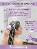 Dunnock Scalp Massager for Hair Growth, Soft Silicone Scalp Scrubber Shampoo Brush for Exfoliation, Dandruff Removal Head Massage Stress Relax, Wet & Dry Use for Thick Thin Curly Hair Care, Purple - Image 5