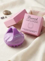 Dunnock Scalp Massager for Hair Growth, Soft Silicone Scalp Scrubber Shampoo Brush for Exfoliation, Dandruff Removal Head Massage Stress Relax, Wet & Dry Use for Thick Thin Curly Hair Care, Purple - Image 3